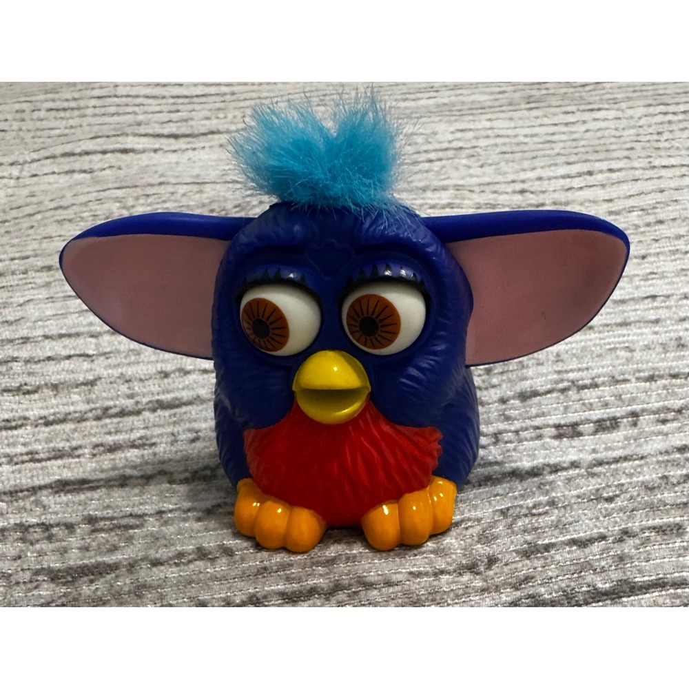 Vintage‎ Tiger Electronics Furby Blue Red Plastic Toy Figure 90s Nostalgia